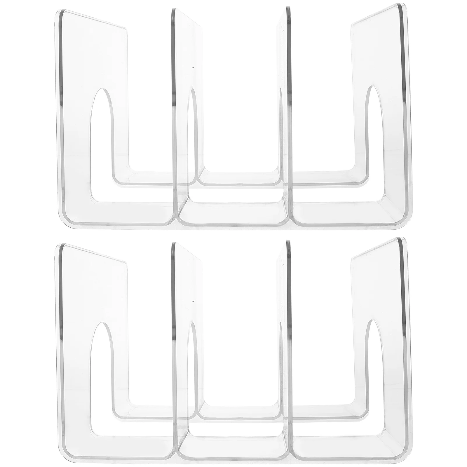 

2 Pcs Bookend Bookshelf Small Display Rack Organizer Desktop Multifunctional Storage for