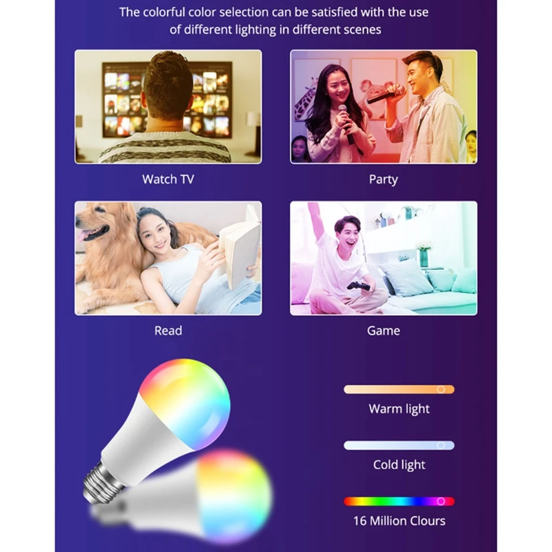 スマート電球を作成--Wifi-LED-電球--9W-RGB-音声制御-Wifi-スマート電球--Apple-Homekit-Alexa-Google-Homeで動作します