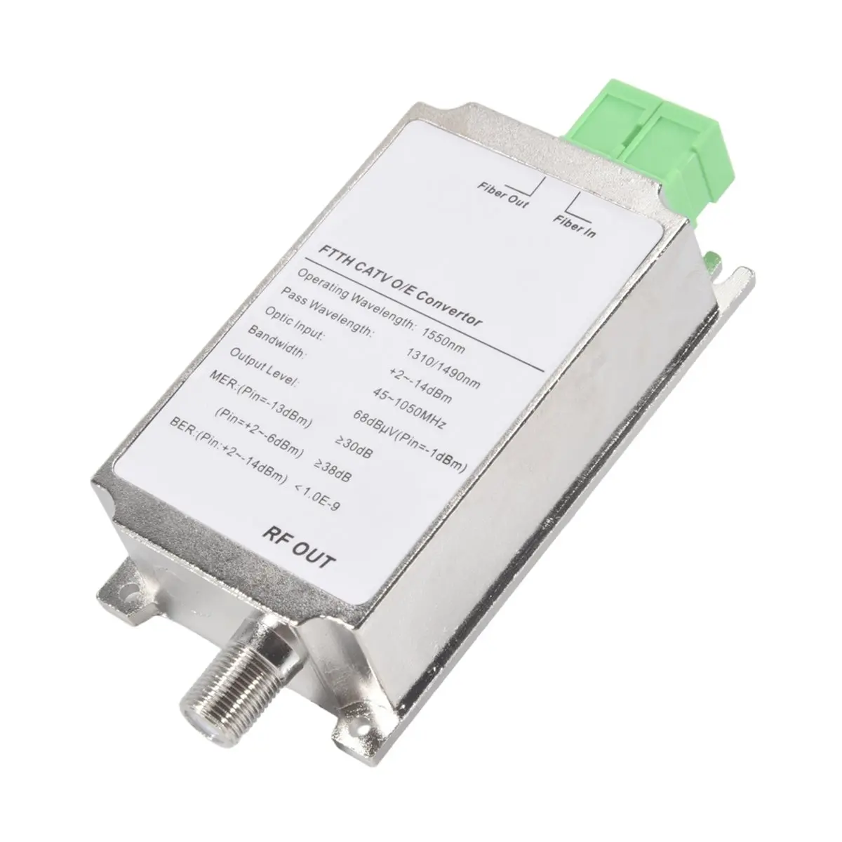 A48U Mini CATV FTTH Receiver Fiber Optical WDM Node Converter Triplexer Minimode Indoor AGC 1310nm/1550nm Without Power