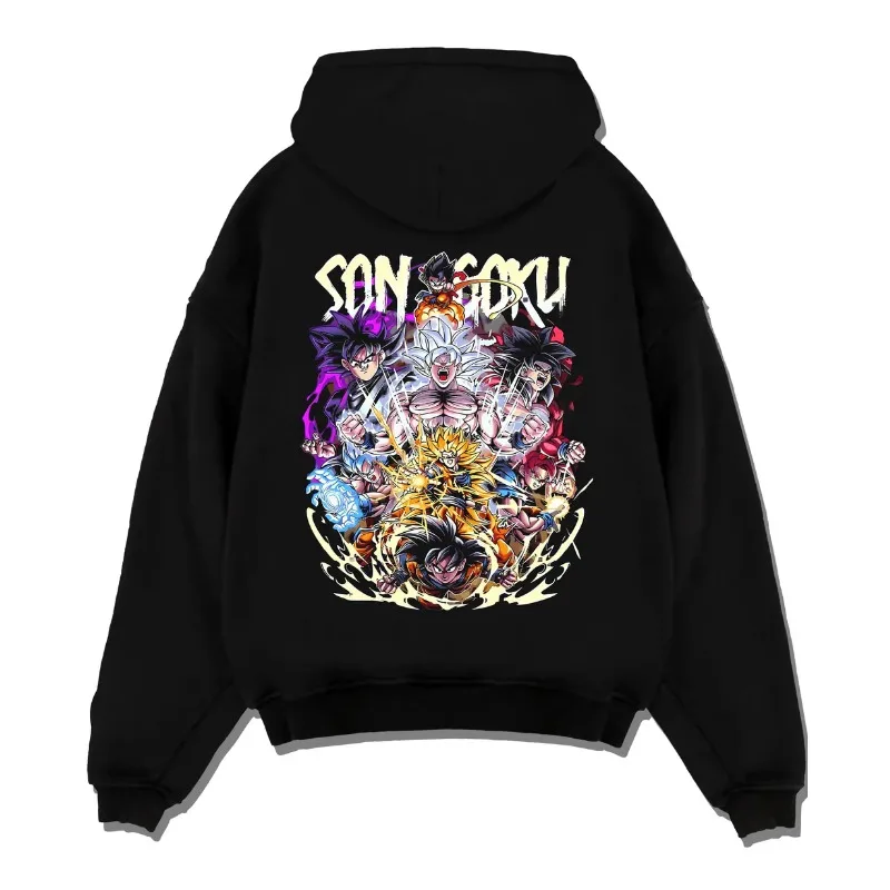 ドラゴンボール Z メンズパーカー秋冬日本アニメ悟空グラフィックスウェットシャツ原宿 Y2K ストリートウェア綿 100% 衣類