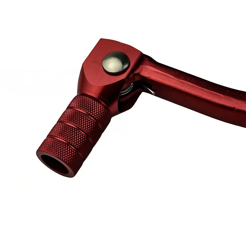 Brushed Aluminum Alloy Gearshift Lever for Motorcycle Applications Lightweight Build Supports Dynamic Riding Needs