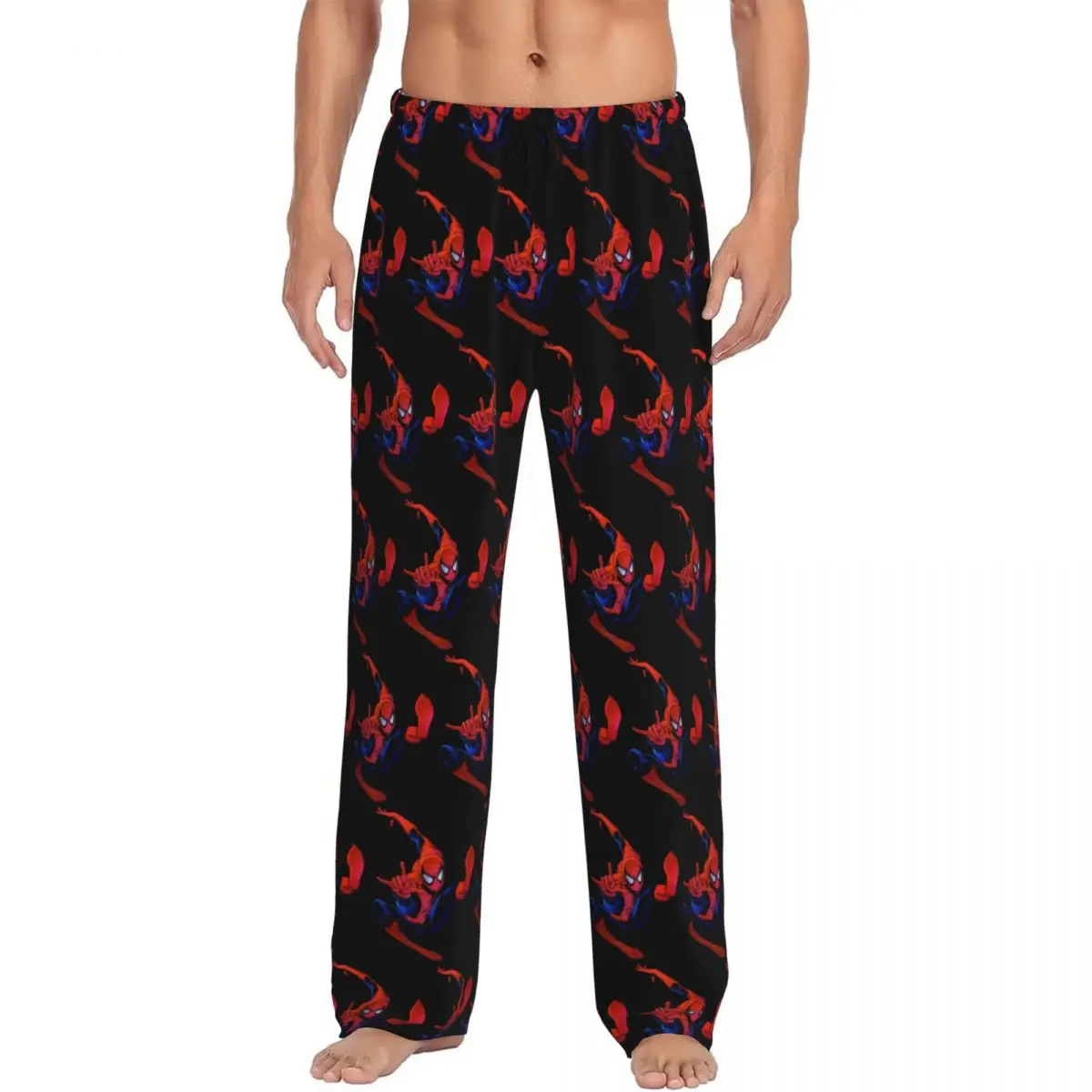 

Custom Spider Man Cartoon Superhero Pajama Pants Sleepwear Men Elastic Waistband Sleep Lounge Bottoms with Pockets