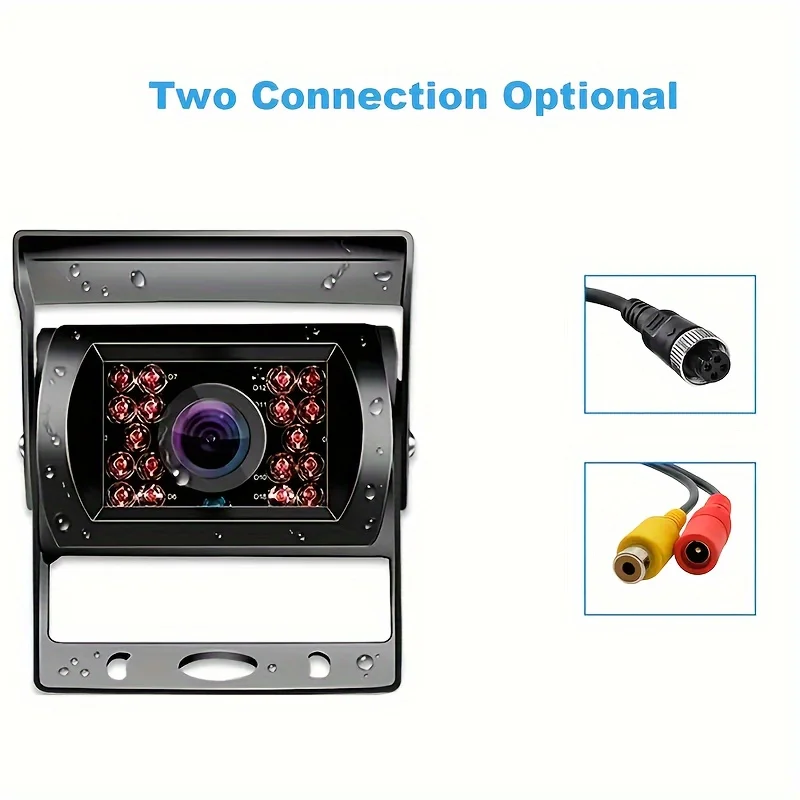 

HD 4-pin Aerial Head AV Cable 18 LED Infrared Night Vision Waterproof Vehicle Rear View Camera For Truck/Trailer/Bus/Baker/RV