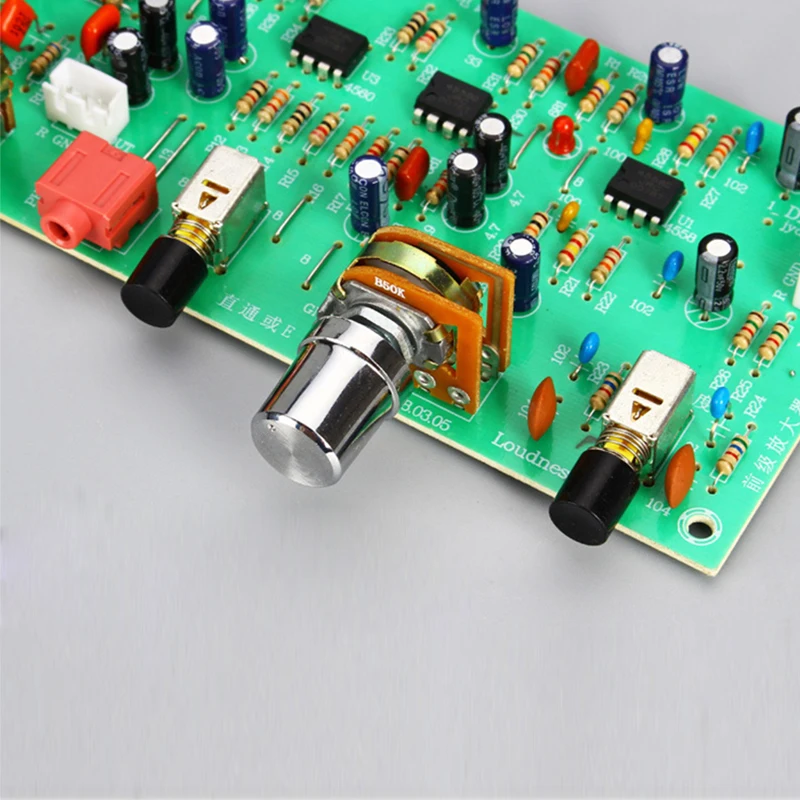 UNISIAN JRC4558 preamplificatore Audio 4558 OP-AMP scheda di controllo del tono del Volume degli alti con Loudness per amplificatore