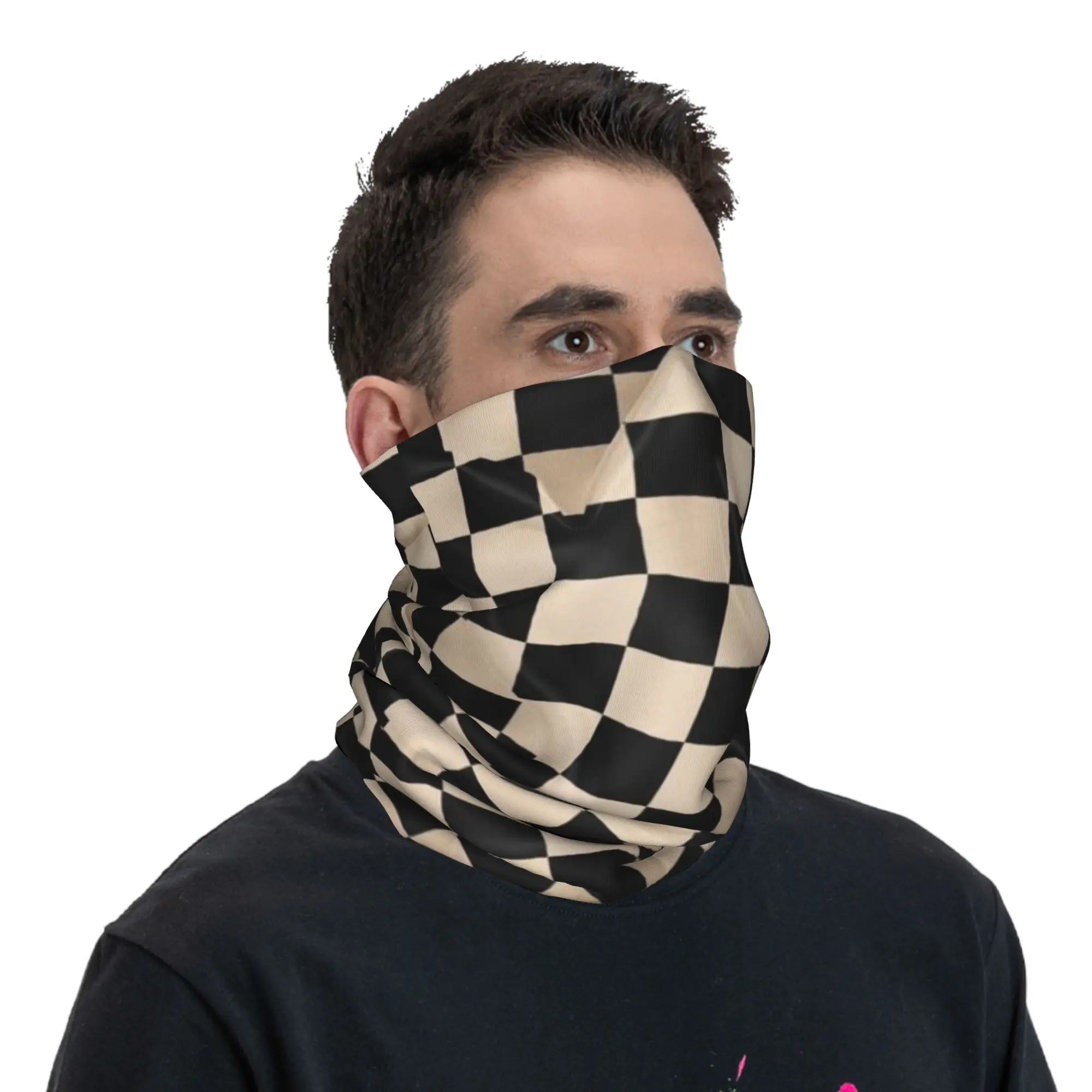 Check Pattern (5) Bandana Gaiter Club Checkerboard  Wrap Scarf   Running  Unisex All Season  Neckerchief - view 5