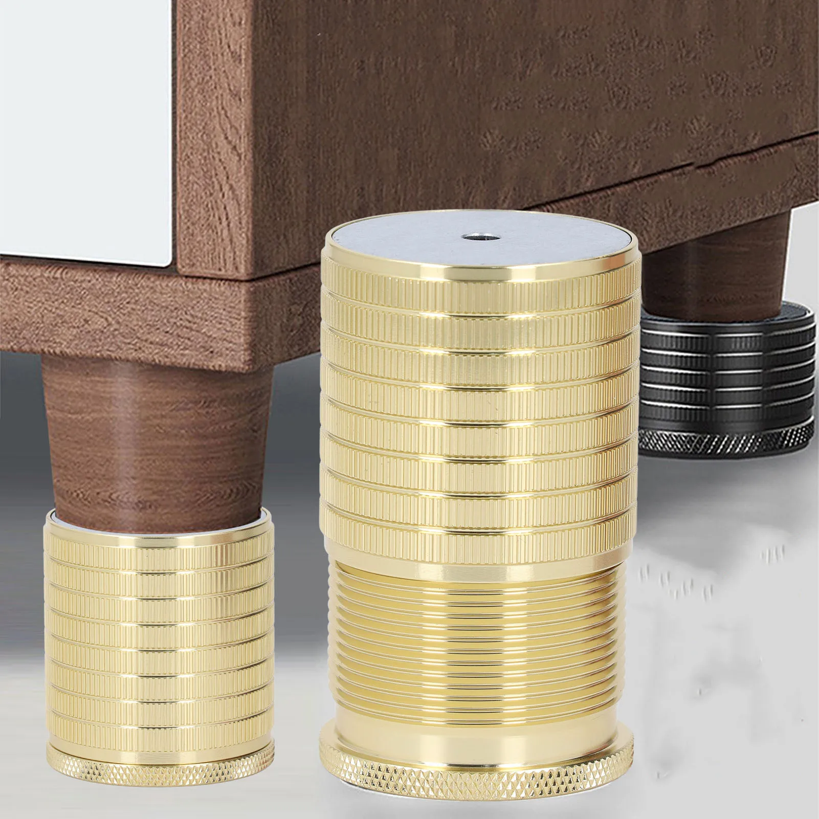 Furniture Riser Furniture Riser 43-75mm Adjustable Strong Load Bearing Aluminum Alloy Heavy Duty Bed Riser Metal Bed Riser