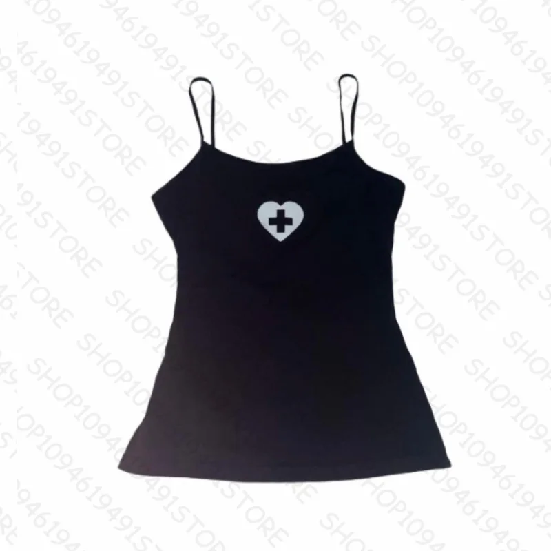 Punk Donna Estetica Lettera Stampa Grunge Gotico Emo Ragazze Canotta Top Crop Top Corsetto Vintage Canotta Baby Tees Y2k Vestiti