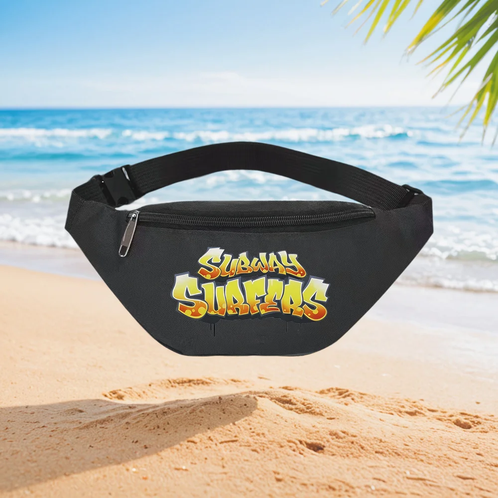 

Subway Surfers Game Logo Design Waist Backpack Crossbody Chest Bag Street Casual Sporty Fashionable Simple Unique Printed Design