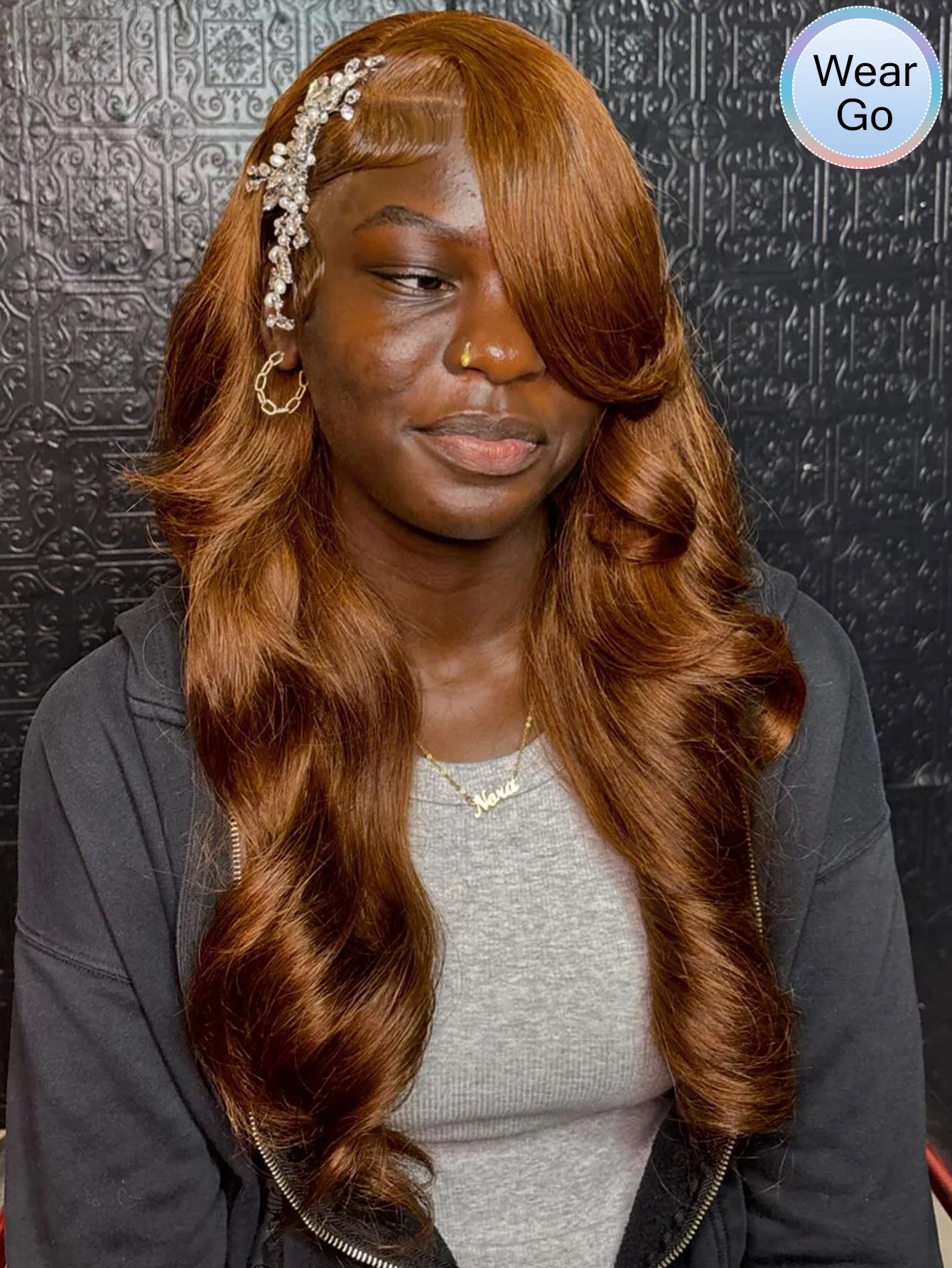 

Wear Go Glueless Human Hair Wigs Red Burgundy Body Wave Lace Front Wigs Straight 9X6 Ginger Blonde Lace Frontal Wigs Pre Plucked