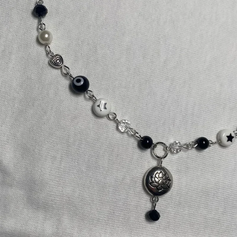 Nana Osaki inspired lotus flower pendant necklace glass beaded