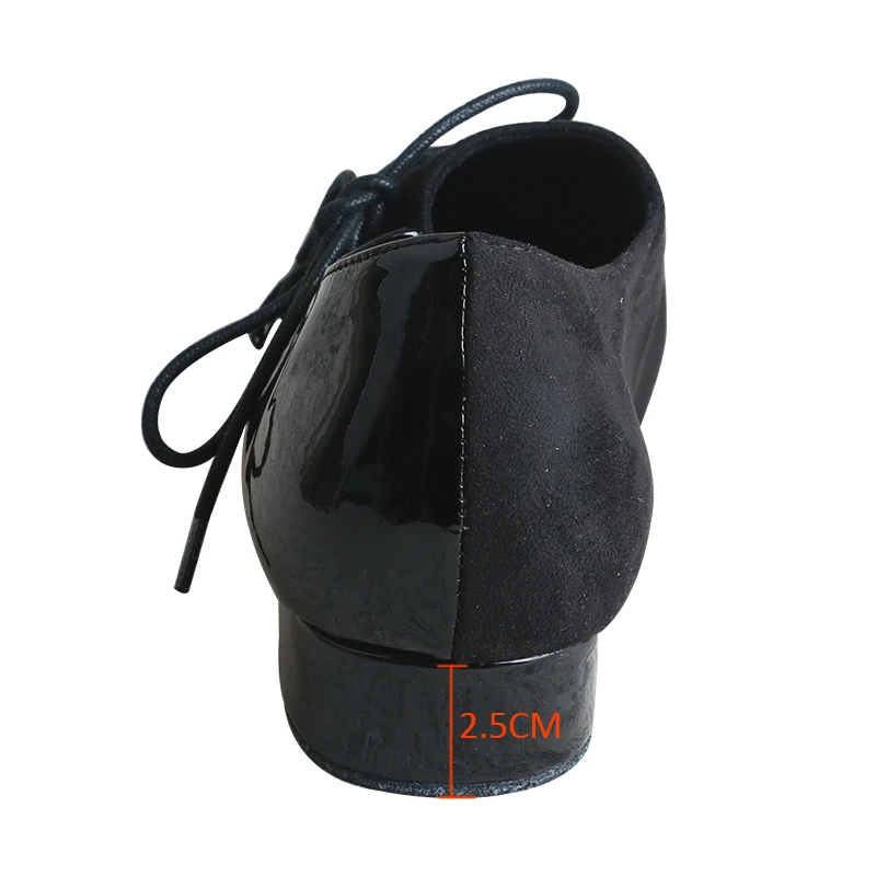 Sepatu Sneakers Tari Modern untuk Pria Sepatu Ballroom Tango Latin Sepatu Menari Pria Sol Lembut Kulit Suede Hitam