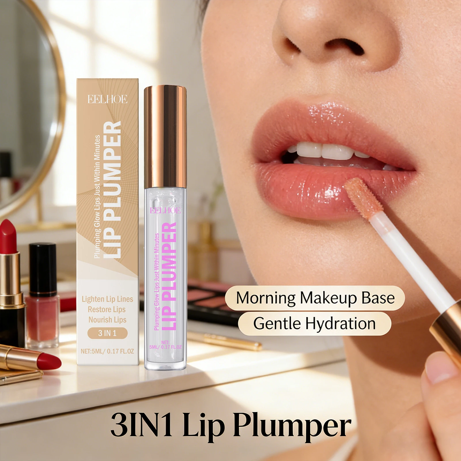 Hydrating Lip Oil Deeply Nourishing Brightening Lips Reducing Lip Fine Lines Enhancing Lip Skin Smoothness Multi-effect Lipstick