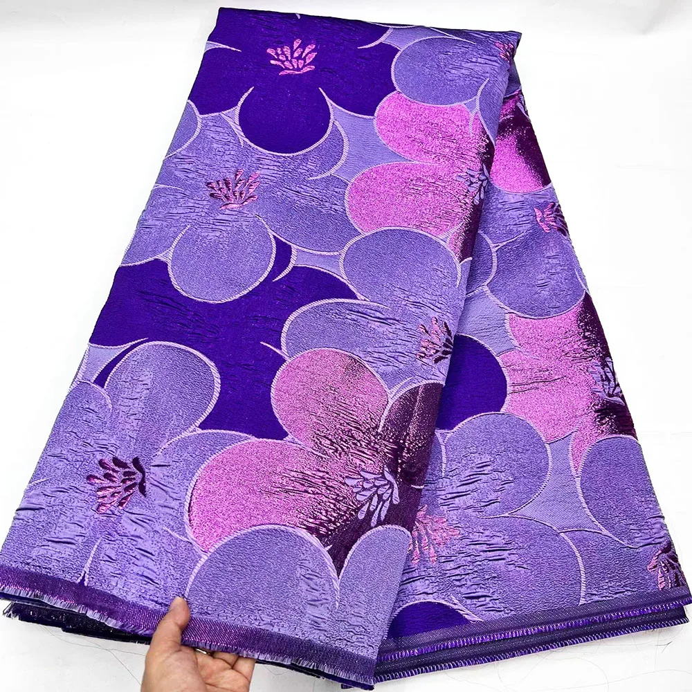 

African French Gold Gilding Jacquard Tulle Organza Lurex Mesh Brocade Fabric Soft High Quality for Wedding Sewing OR46345