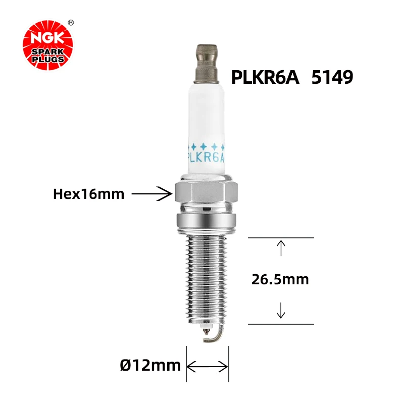 NGK Dual Platinum Spark plug PLKR6A 5149 is suitable for Mercedes-Benz R300L S300 S350 GLK300（4PCS)