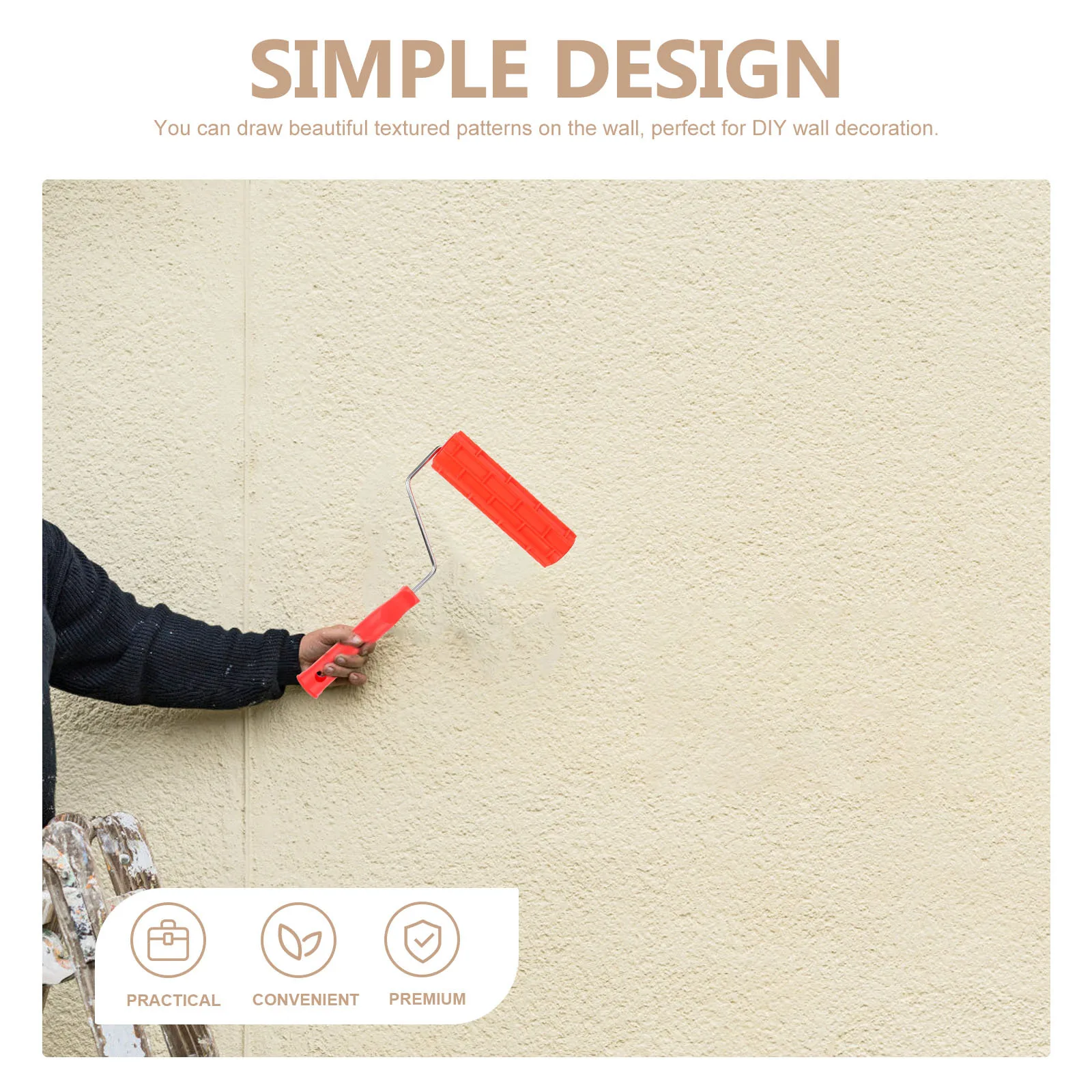 Graining Textured Paint Tool Brush Textured Paint Roller For Wall Floor Cabinet Decoration Patterned Roller