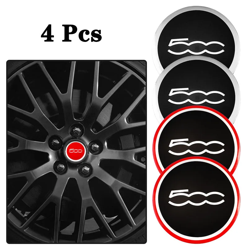 4 Stücke Auto Rad Aufkleber 56mm Auto Center Hub Cap Aufkleber Für Fiat 500 Abarth Tipo FR Panda Argo Freemont Viaggio Bravo Punto Doblo