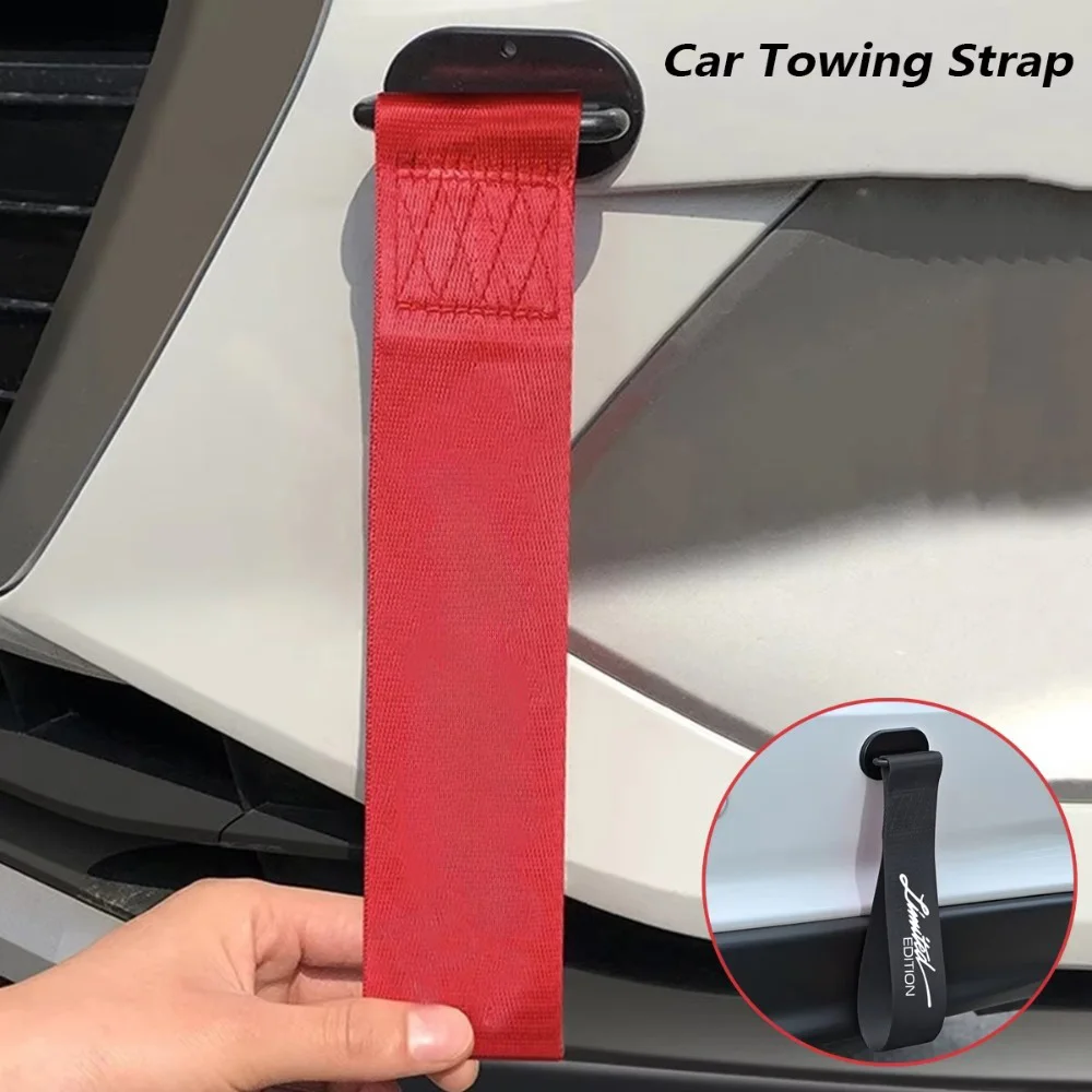 Universal Car Tow Strap, Decorative Trailer Tow Belt for Bumper