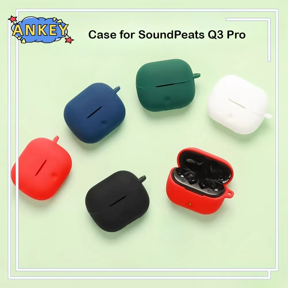 Case for SoundPeats Q3 Pro Earphone Protective Cover Anti-fall Soft Silicone Wireless Bluetooth Earbuds Carrying