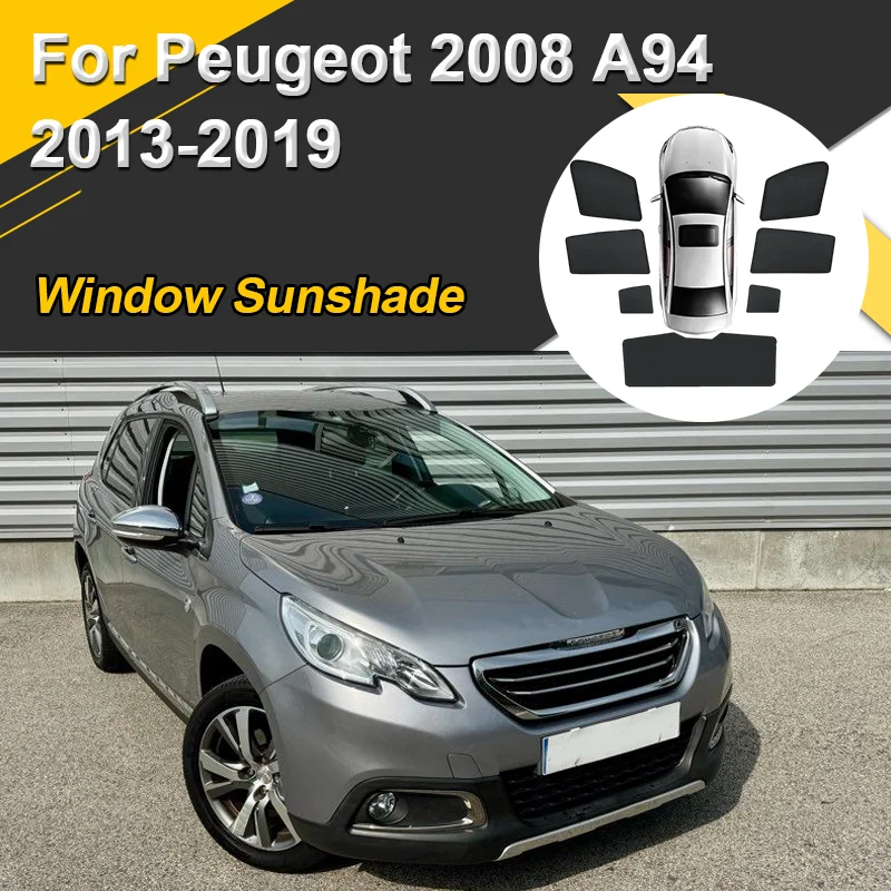

Автомобильные солнцезащитные козырьки для Peugeot 2008 A94 2013-2019, сетчатые магнитные теплоизоляционные шторы, оконный козырек, автоаксессуары