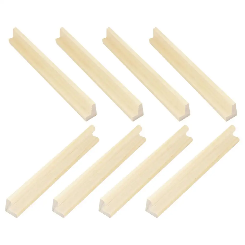 8-teiliges Domino-Rack aus Holz mit Buchstabenbasis, Bastel-Anhänger, Ständer, Halter, Aufbewahrung