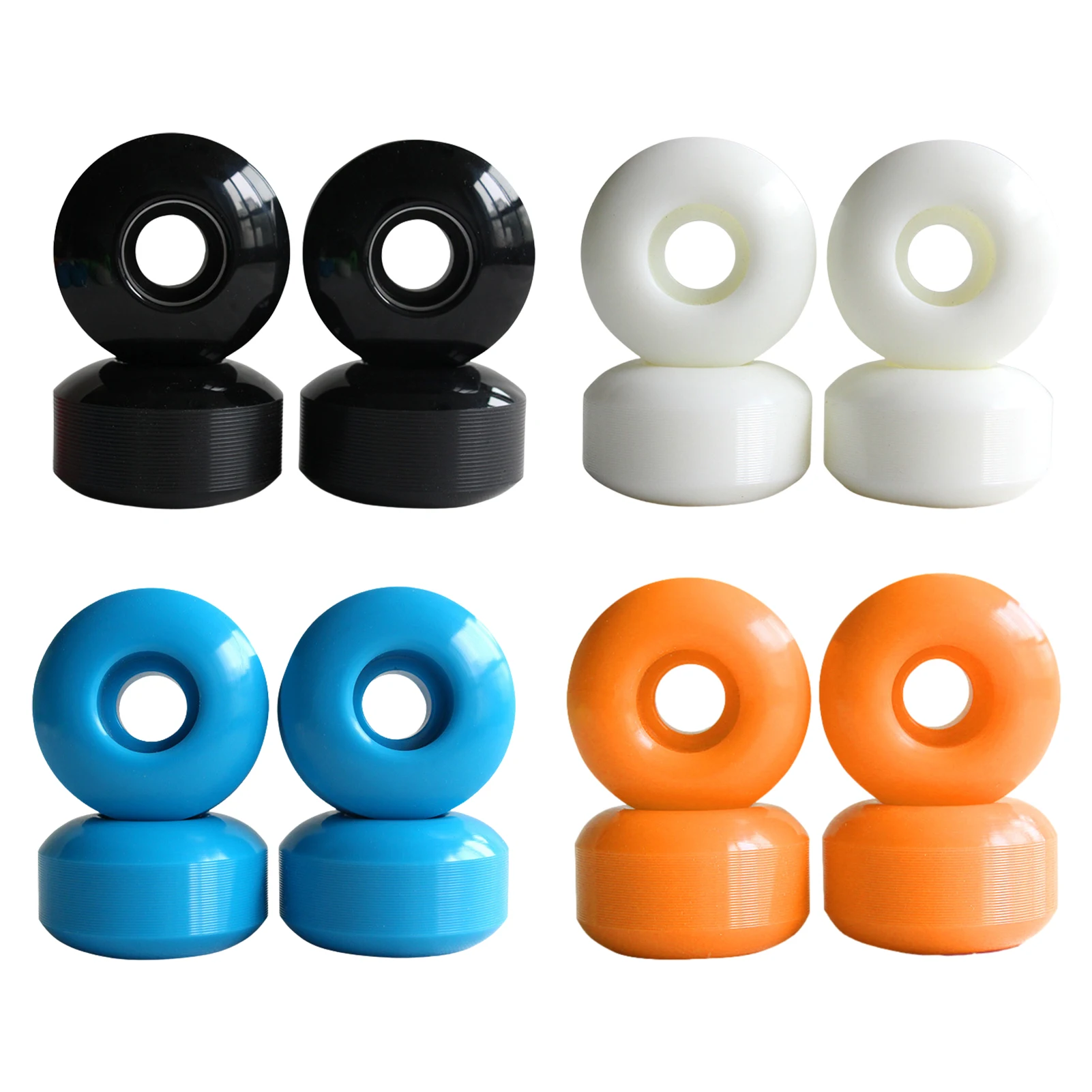 4Pcs 95A Hardness Roller Skates Series Pro Skateboard Wheels 52mm X 32mm Resilient PU For Rough Grounds Asphalt Road Half-pipe