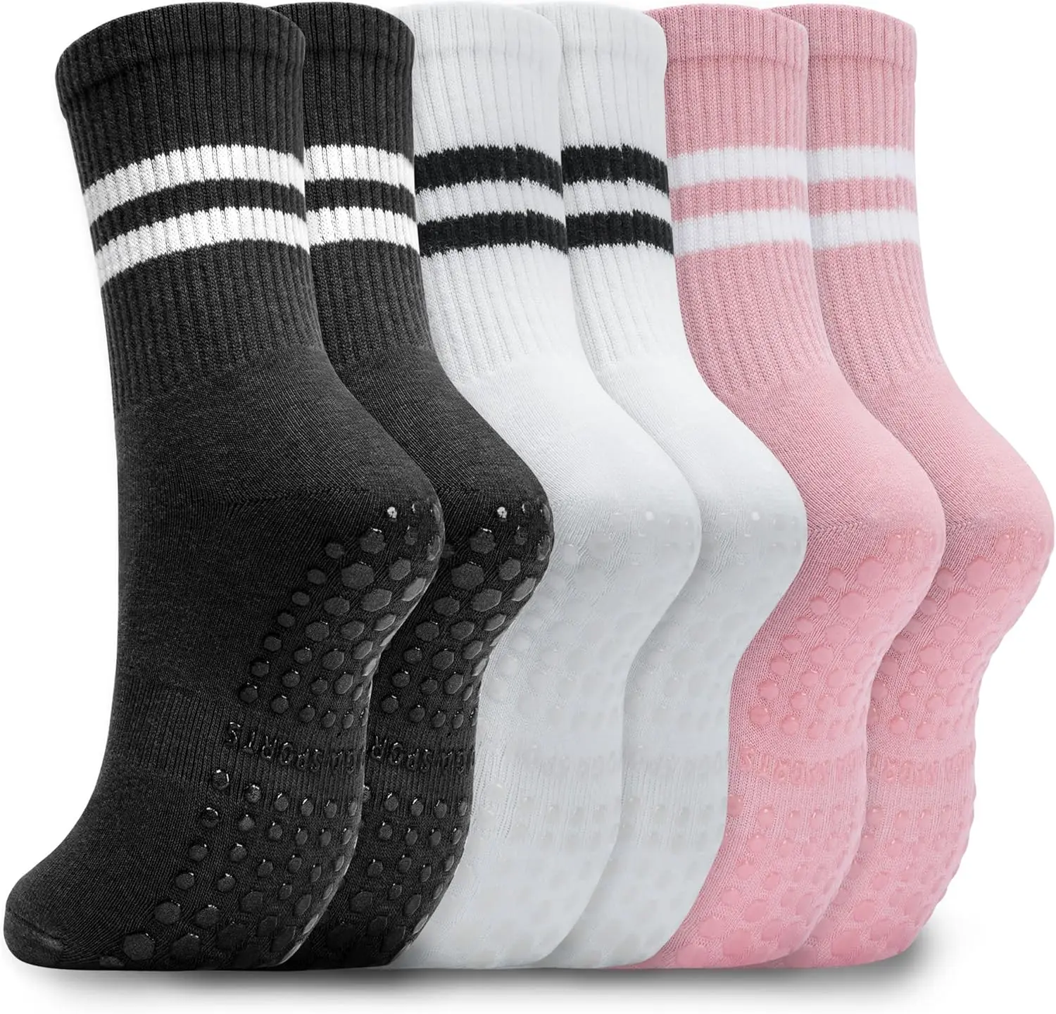 

Женские носки для пилатеса, противоскользящие, хлопковые, длинные, носки для йоги в стиле лодки, подходят для тренировок и домашних тапочек.