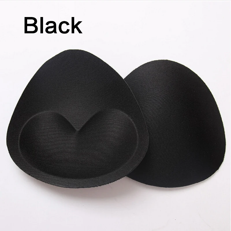 1Pair Woman Swimsuit Padded Sponge Foam Push Up Enhancer Chest Cup Thick Bikini Swimwear Inserts Triangle Bra Pad