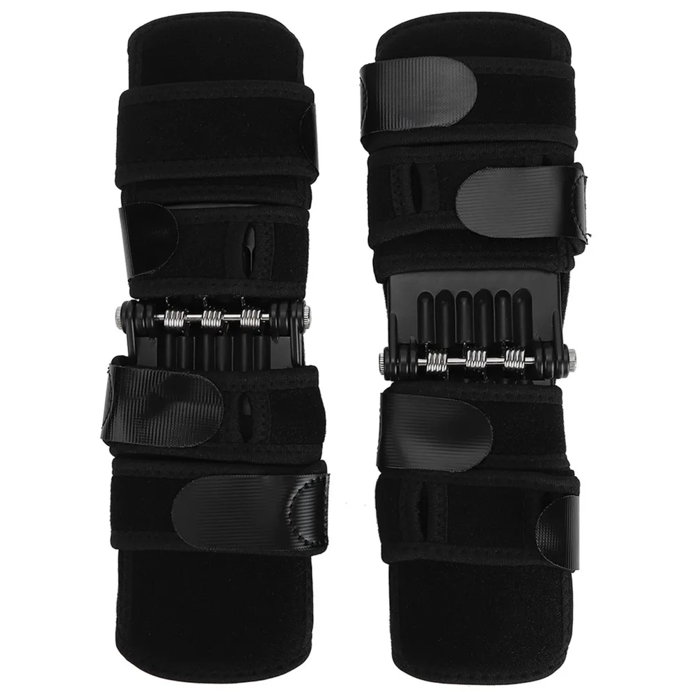 1 Pair Protective Black Knee Support Pads Lower Belt Approx. 600mm Alloy Knee Joint Support Joint Support Pad Hiking Climbing