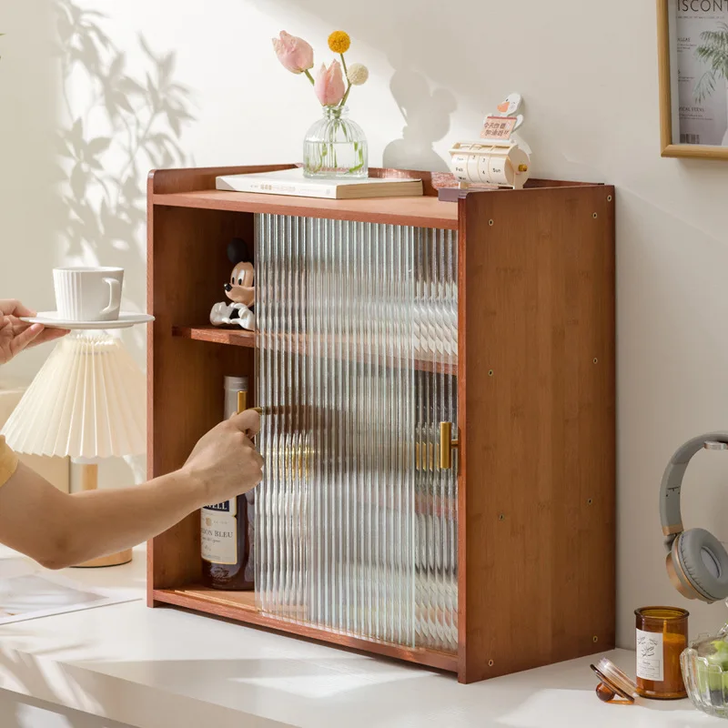 Bookshelf Desktop Shelf Office Station Desk Multi-layer Shelf Living Room Desk Storage Small Dust-proof Bookcase
