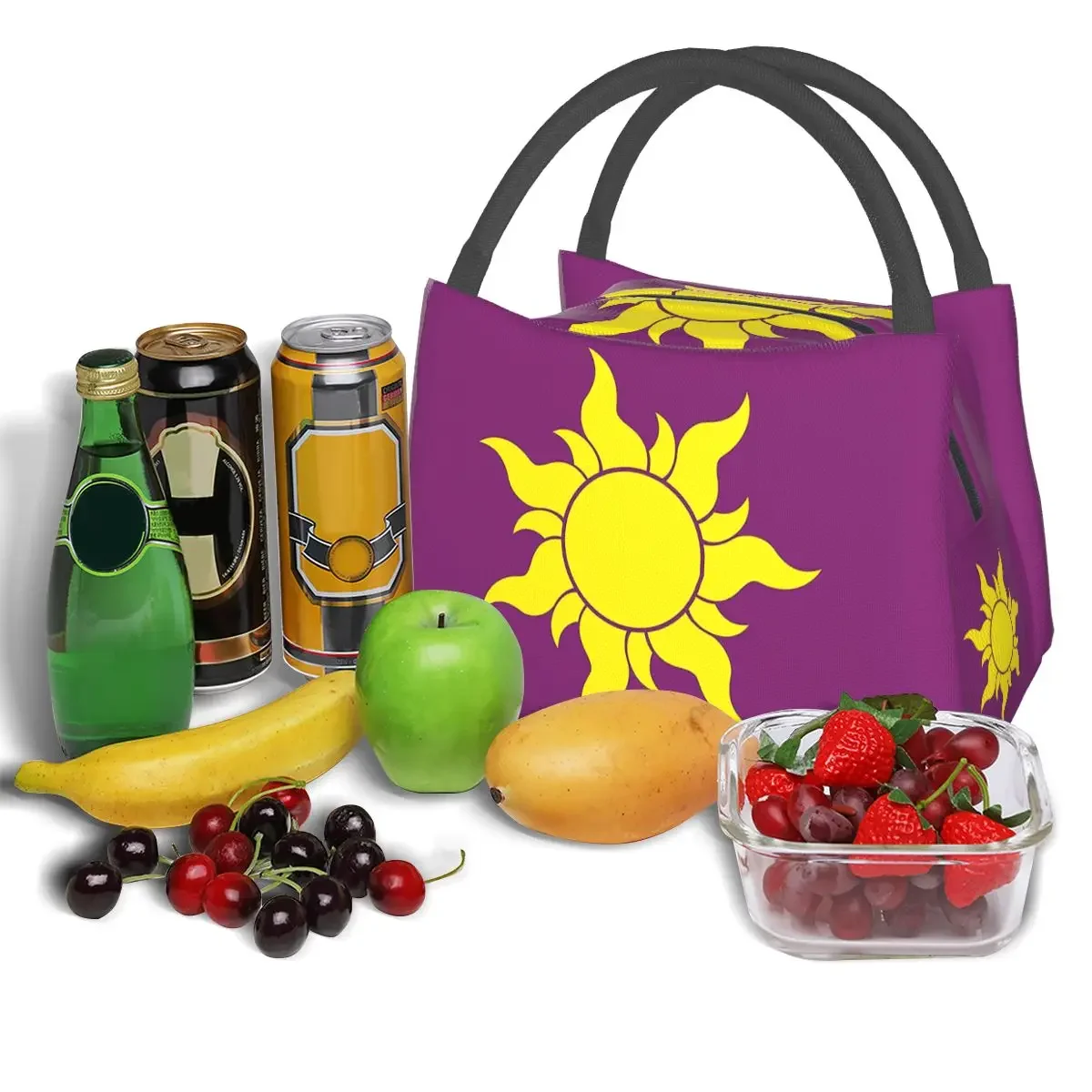 Rapunzel Sun Lunch Bags isolato Bento Box a tenuta stagna Lunch Tote Picnic Bags borsa termica più fresca per donna ragazza viaggio