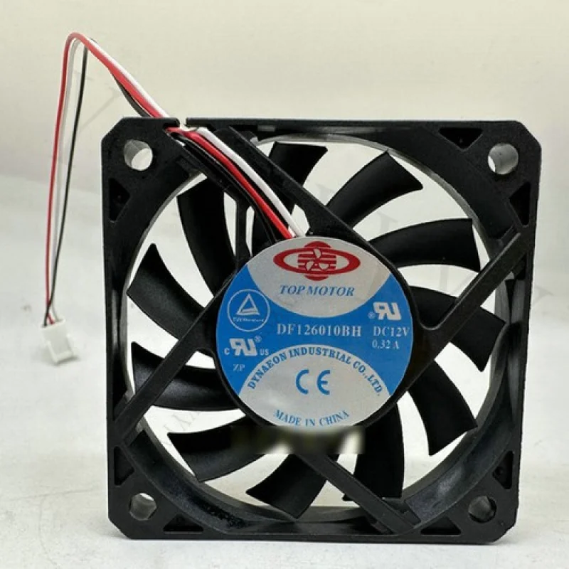

q+1PCS New for TOP MOTOR DF126010BH DC12V 0.32A 3-Wire Cooling fan # QW.