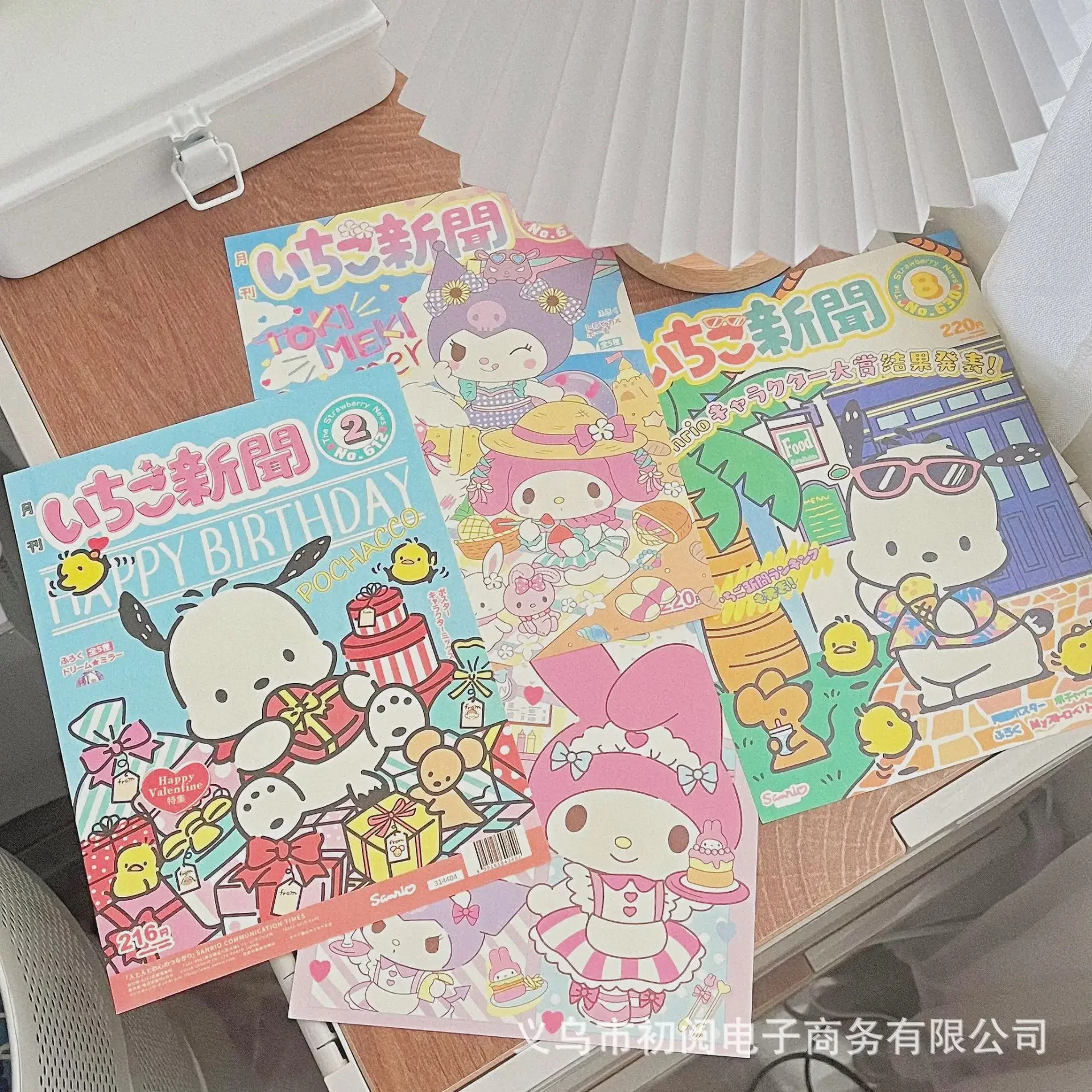 Sanrio Monthly Posters Posters Teenage Heart Cute Room Decorative Wall Stickers Student Dormitory Bedroom Diy Stickers