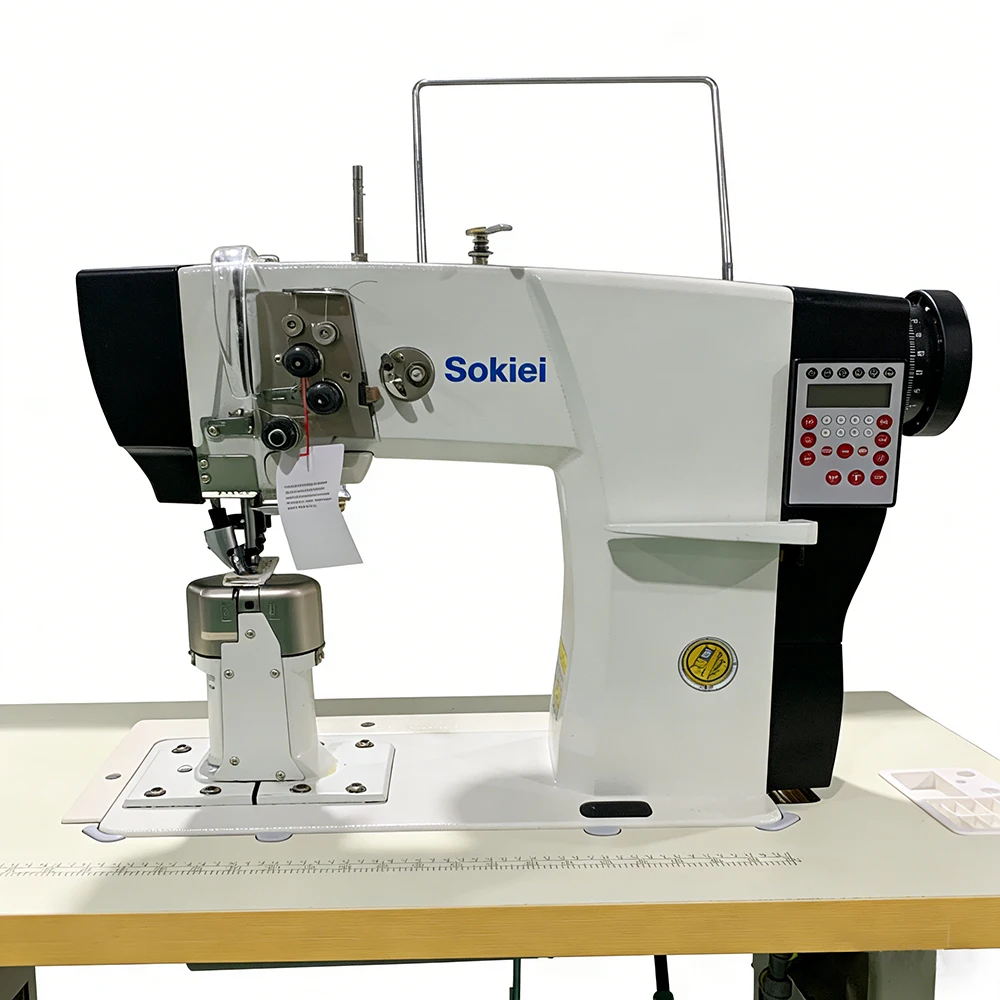 Industrial High-Speed Double Needle Shoe Sewing Machine For Leather Stitching