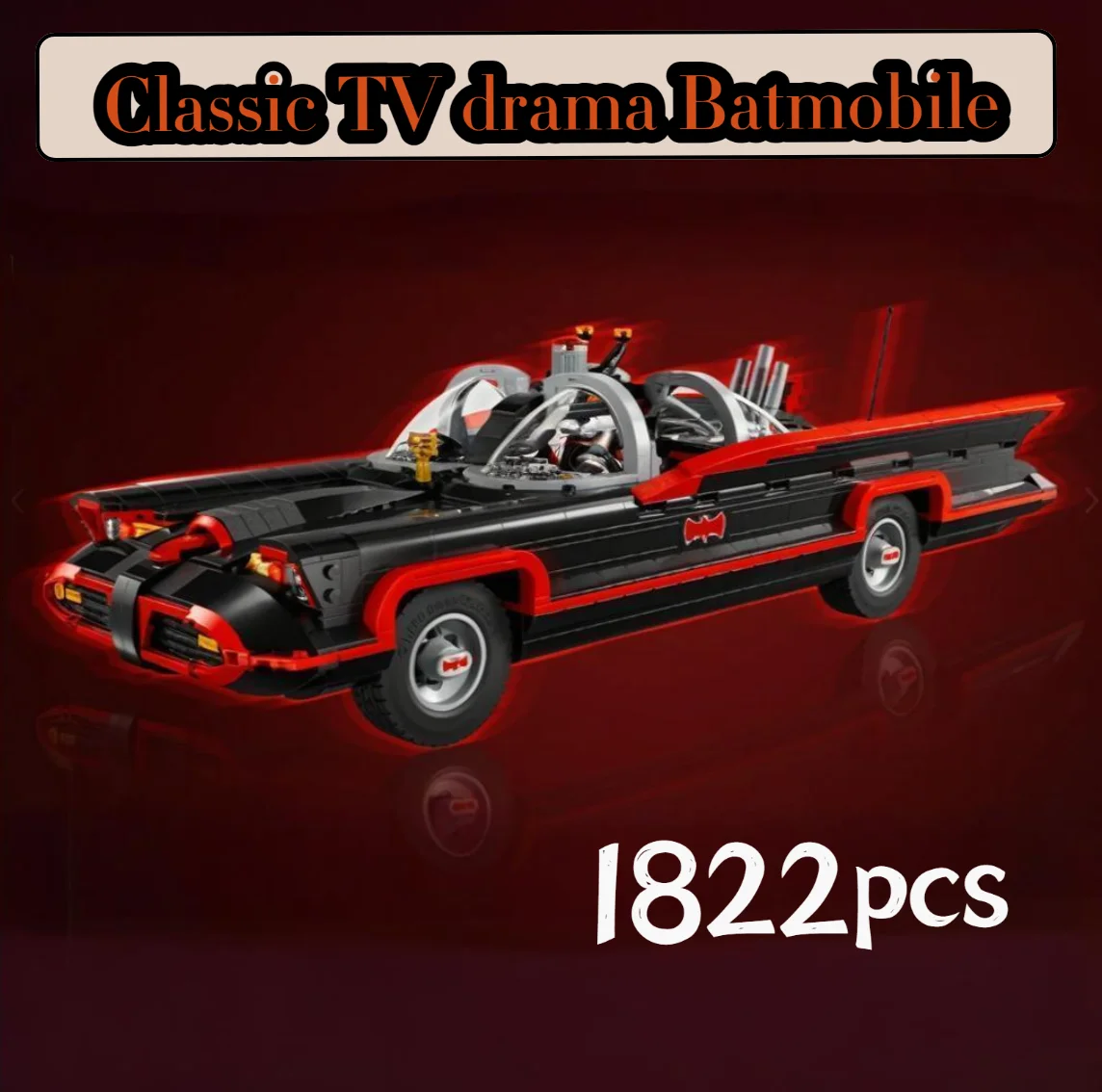 2024 New The Classic Tv Series Bat Car 76328 Building Blocks Mobile Car Model Bricks Toys for Children Boys Christmas Gifts