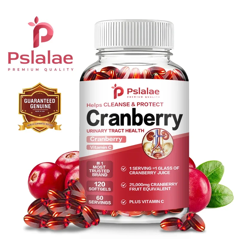 Kapsul Cranberry organik-mendukung sistem urin kesehatan kantung darah, kaya antioksidan dalam Vitamin C