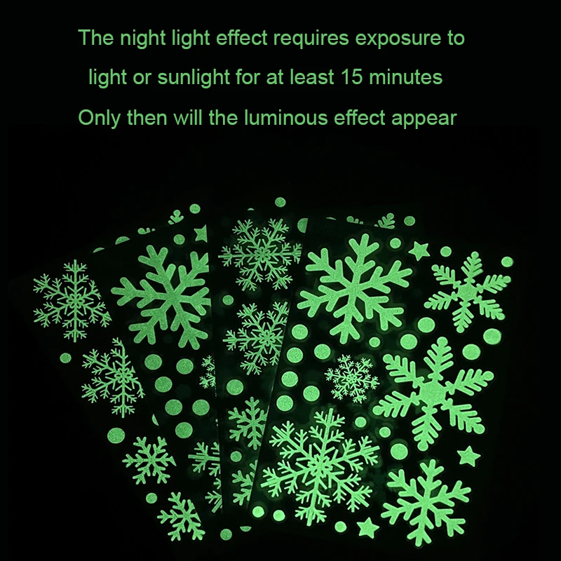 عيد الميلاد مضيئة ندفة الثلج نافذة ملصق عيد ميلاد سعيد الديكور للمنزل عيد الميلاد PVC الثلج ملصقات جدار صائق السنة الجديدة