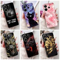 Silicone Case For Xiaomi Redmi Note 14 4G EU 2025 Cover Cool Lion Leopard Dragon Animals Soft Slim Coque For Note14 4G EU Fundas