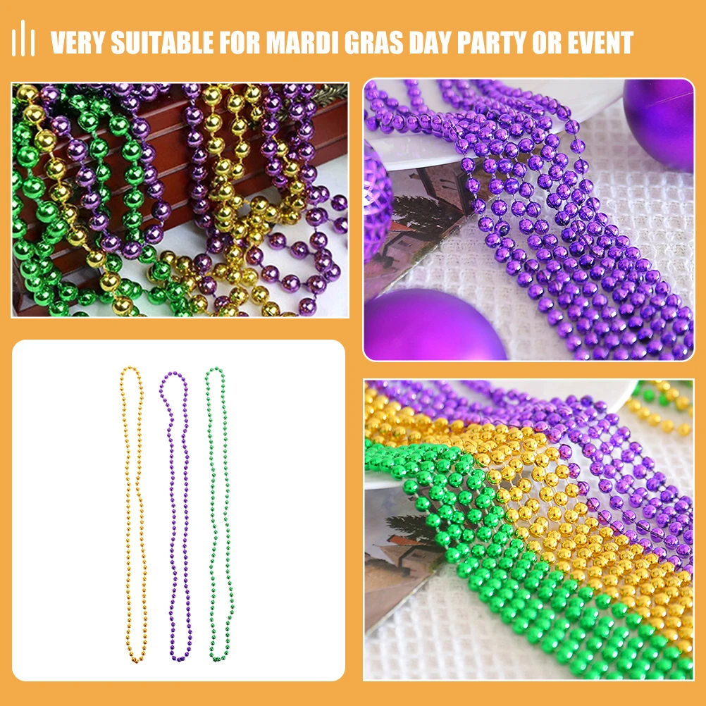 

12 Pcs Necklace Bead Chain Pendant Fancy Dress Jewellery Irish Festival Party Carnival Beaded