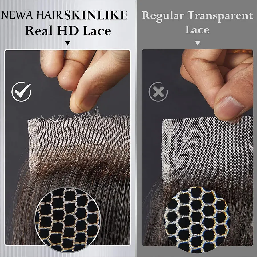 Newa Invisible HD Lace Closure 5x5/6x6/7x5 Ultra Tipis HD Lace Rambut Asli Pre Plucked 100% Rambut Asli HD Lace Frontal Lurus