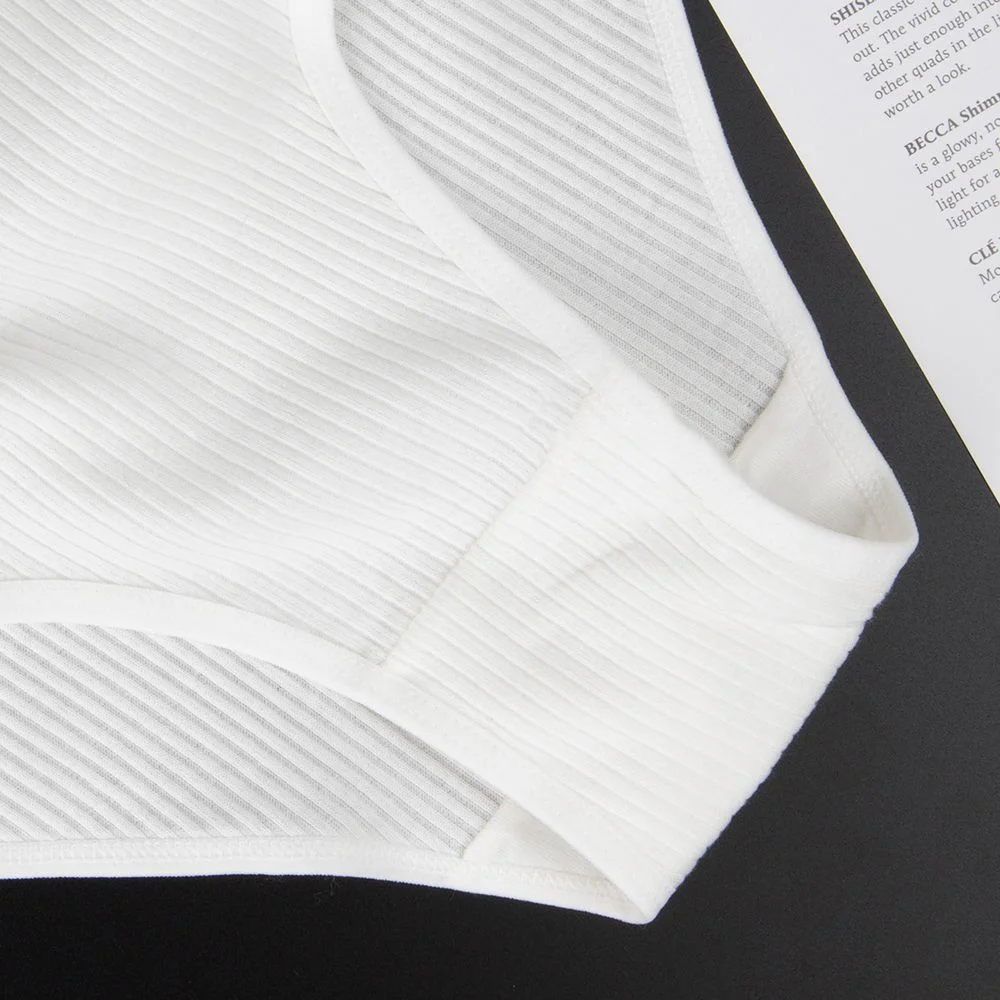 5 ks/10 ks bílé bavlněné spodní prádlo dámská sada s nízkým pasem, elastické spodní prádlo, jednobarevné měkké kalhotky - náhled 5