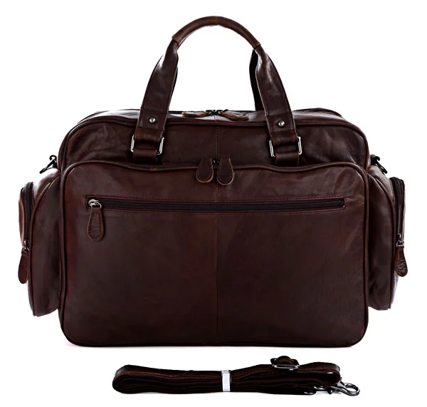 Oil Waxed Fashion Genuine Leather Briefcase Men Business tote Handbag men Laptop Bag Large office Shoulder