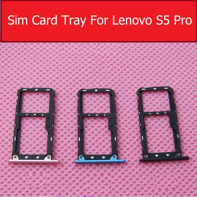 

Sim Card Tray Holder For Lenovo S5 Pro L58041 / For Lenovo S5 Pro GT L58091 Sim Card Slot Adapter Replacement Parts