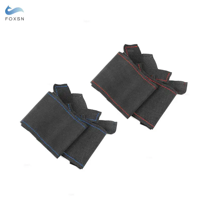 Car Interior Steering Wheel Cover Suede Perforated Leather Trim For Mazda MX-5 MX5 2016 2017 2018 2019 2020 with Needles Lines