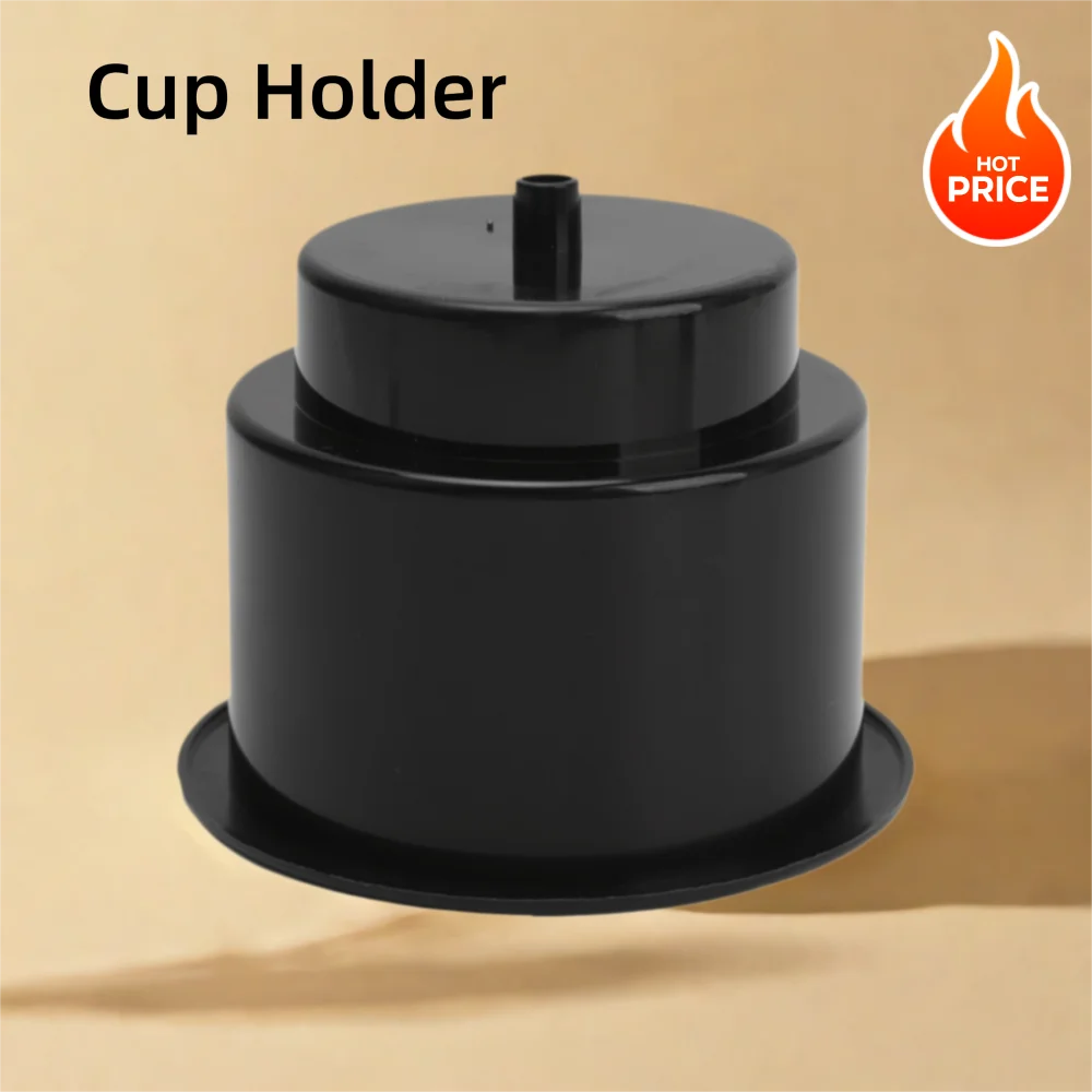 

Легко очищаемый черный держатель для чашки, белая гладкая поверхность, держатель для напитков, сливное отверстие, утопленный держатель для напитков, использование на автофургоне