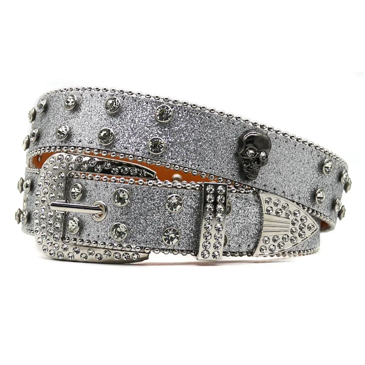 

Punk Rock Crystal Studded Belt Men Women Western Cowboy With Diamond Bing Bing Rhinestone Belt Disco E Girls For Jeans