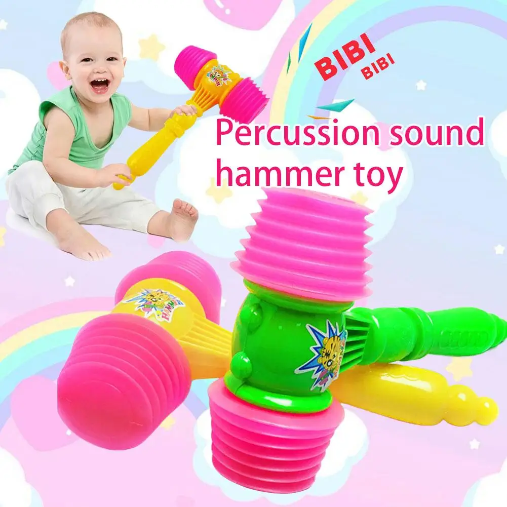 Juego de 8 Martillos de Juguete de PVC para Niños, Martillos Musicales con Sonido, Martillos Educativos para Niños, Martillos de Plástico con Sonido