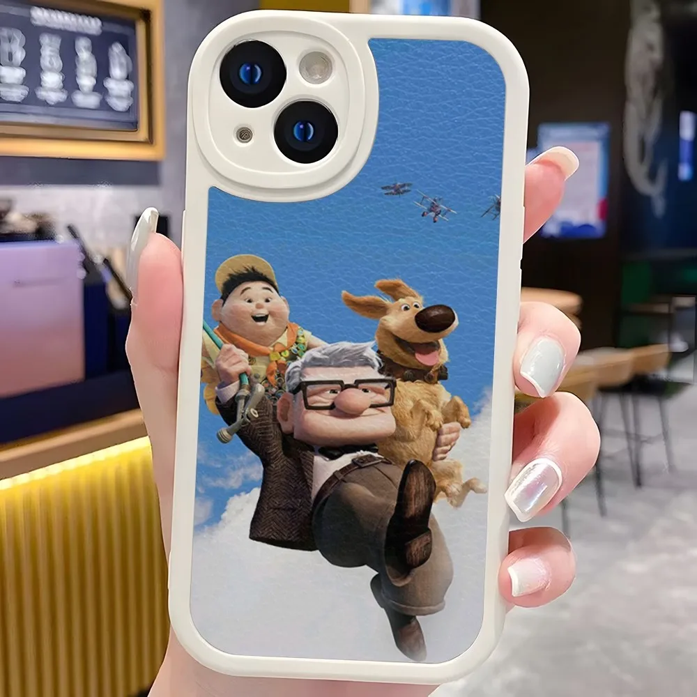 เคสโทรศัพท์ Disney UP สำหรับ iPhone 15 Pro 14 PRO MAX 11 13 12 MINI X XR XS 8 Puls SE lambskin กรอบซิลิโคน