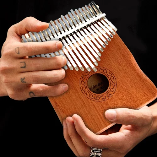 Imagen 2 del producto Instrumento Musical Kalimba de madera, Piano de pulgar de dedo de 8/17/21 teclas, regalo de Acacia Mbira, Piano de pulgar para principiantes con accesorio