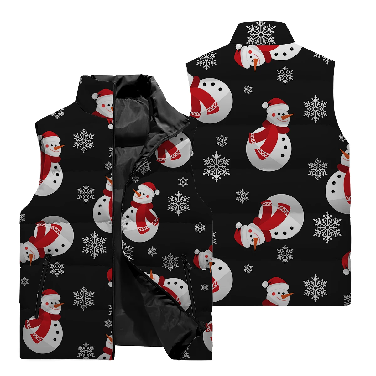 

Fall/Winter 2024 New Fashion Pattern Christmas Snowman Style Jacket For Men 3D Printed Clothing For Men Winter Trend Vest