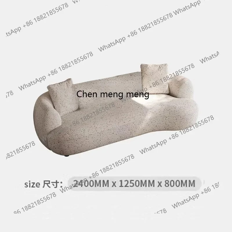 P32 New, minimalist cotton and linen fabric sofa, living room size, straight row sofa